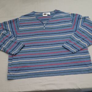C.S.T. Sport Striped V-Neck Shirt - Size 4X